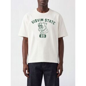 Visvim Men Visvim Cotton Crewneck T-Shirt With Contrast Logo On The Chest